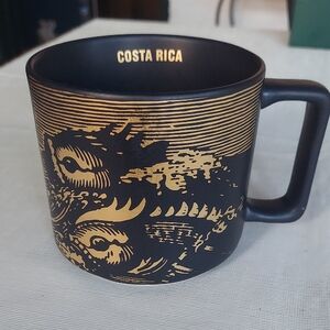 Starbucks Costa Rica Black and Gold Mug 14 oz